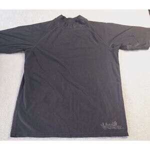 UV Skinz Sun Protection Med Shirt Black Short Sleeve Rash Guard UPF 50+ Beach